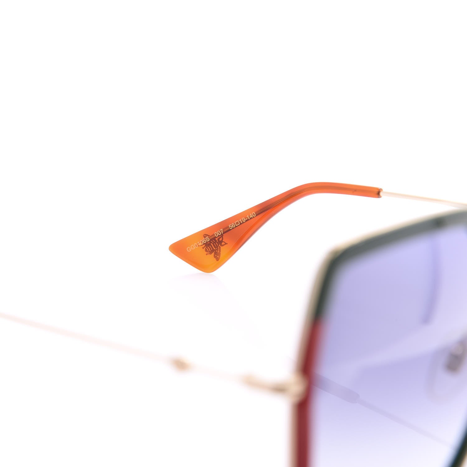 Gucci Square Frame Web GG0106S Sunglasses Tortoise 5 of 8