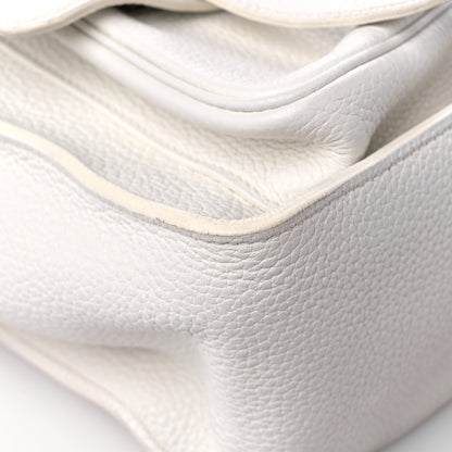 Hermes Taurillon Clemence Steve 35 White 7 of 15