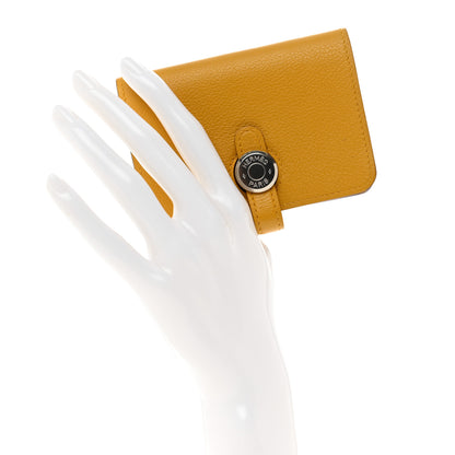 Hermes Evercolor Dogon Card Case Ambre 2 of 8