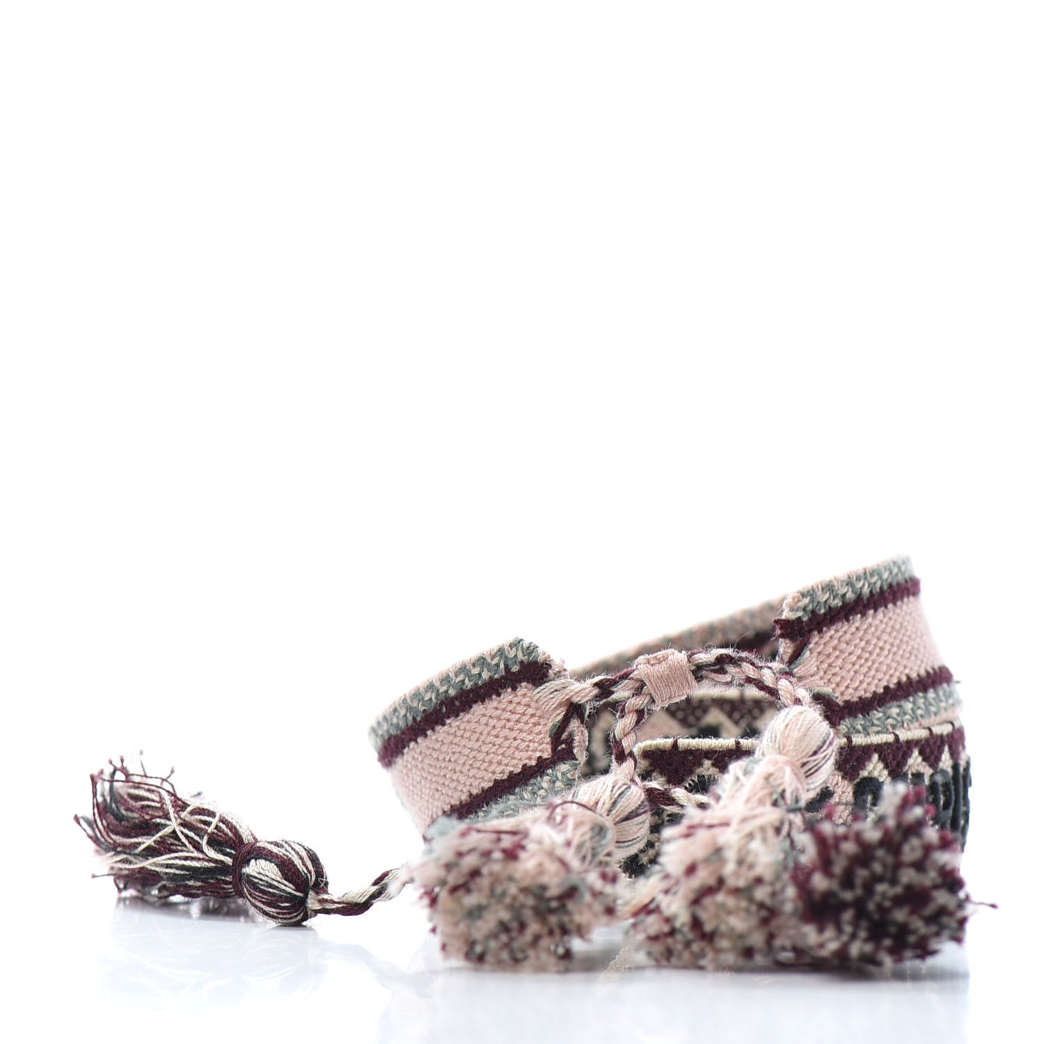 Christian Dior Woven Cotton J'Adior Friendship Bracelet Set Pink Multicolor 4 of 4