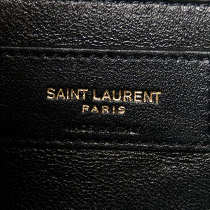 Saint Laurent Grain De Poudre Medium Classic Monogram Kate Satchel Black 6 of 10