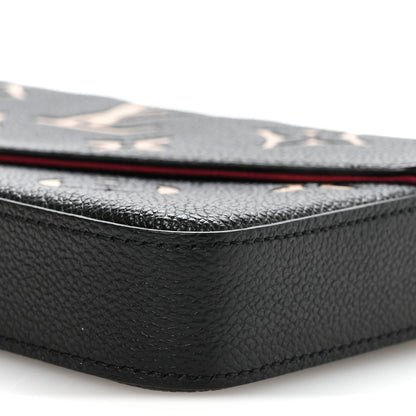 Louis Vuitton Empreinte Monogram Giant Felicie Pochette Black Beige 10 of 11
