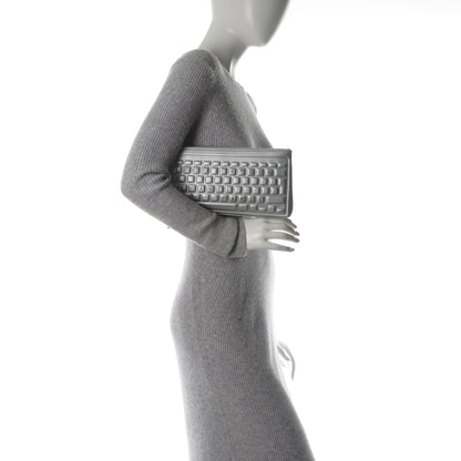 Chanel Metallic Calfskin Keyboard Pouch Silver 2 of 8