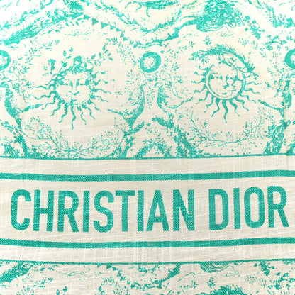 Christian Dior Straw Toile De Jouy Soleil Dioriviera Tote Aquamarina 7 of 10