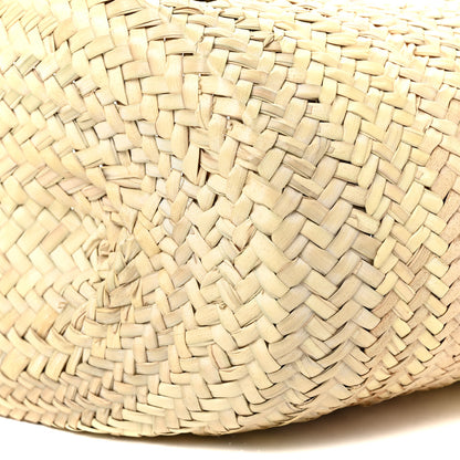 Celine Raffia Calfskin Triomphe Medium Panier Tan 6 of 10