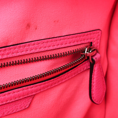 Celine Drummed Calfskin Mini Luggage Fluo Pink 10 of 10