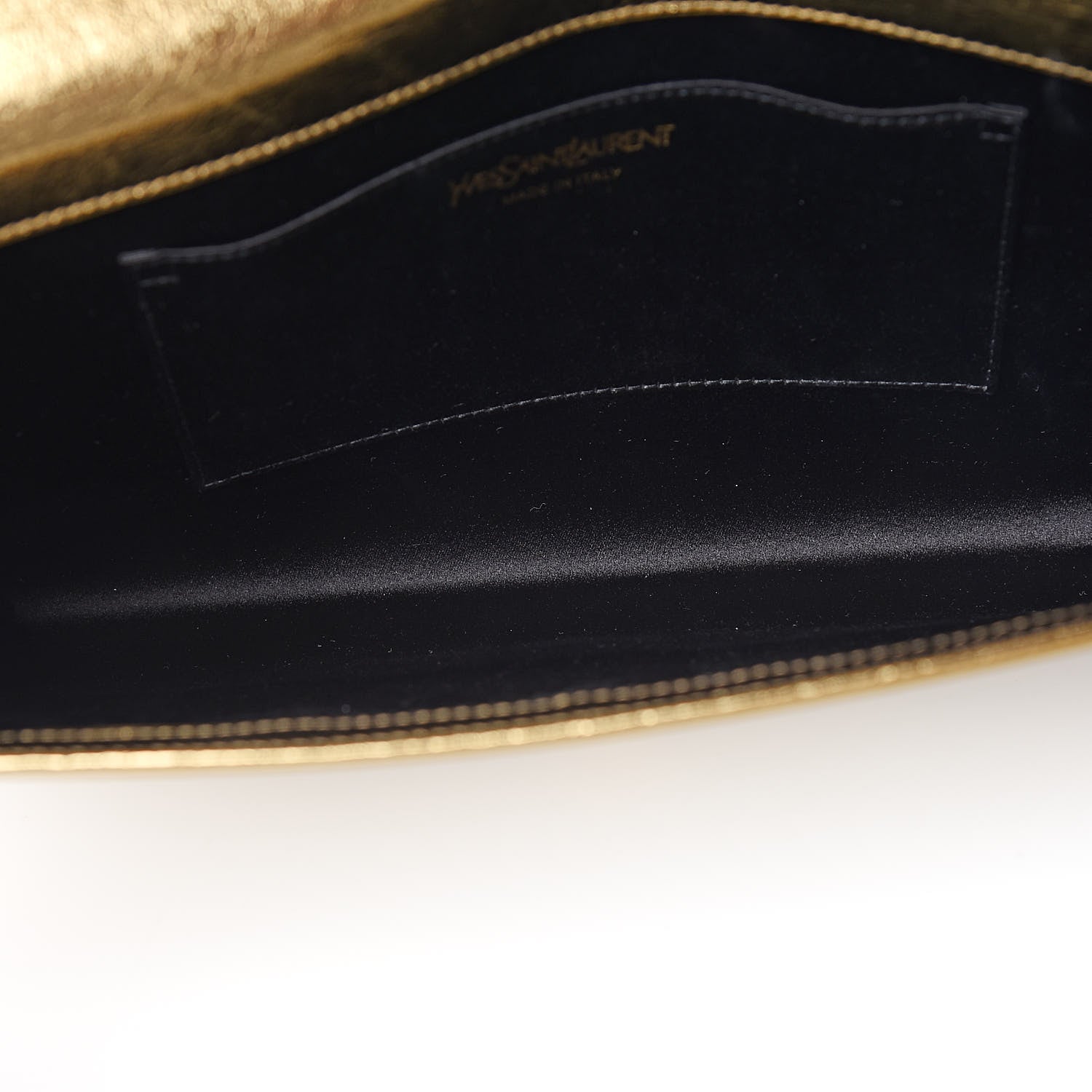 Saint Laurent Metallic Calfskin Monogram Large Belle De Jour Clutch Gold 5 of 7
