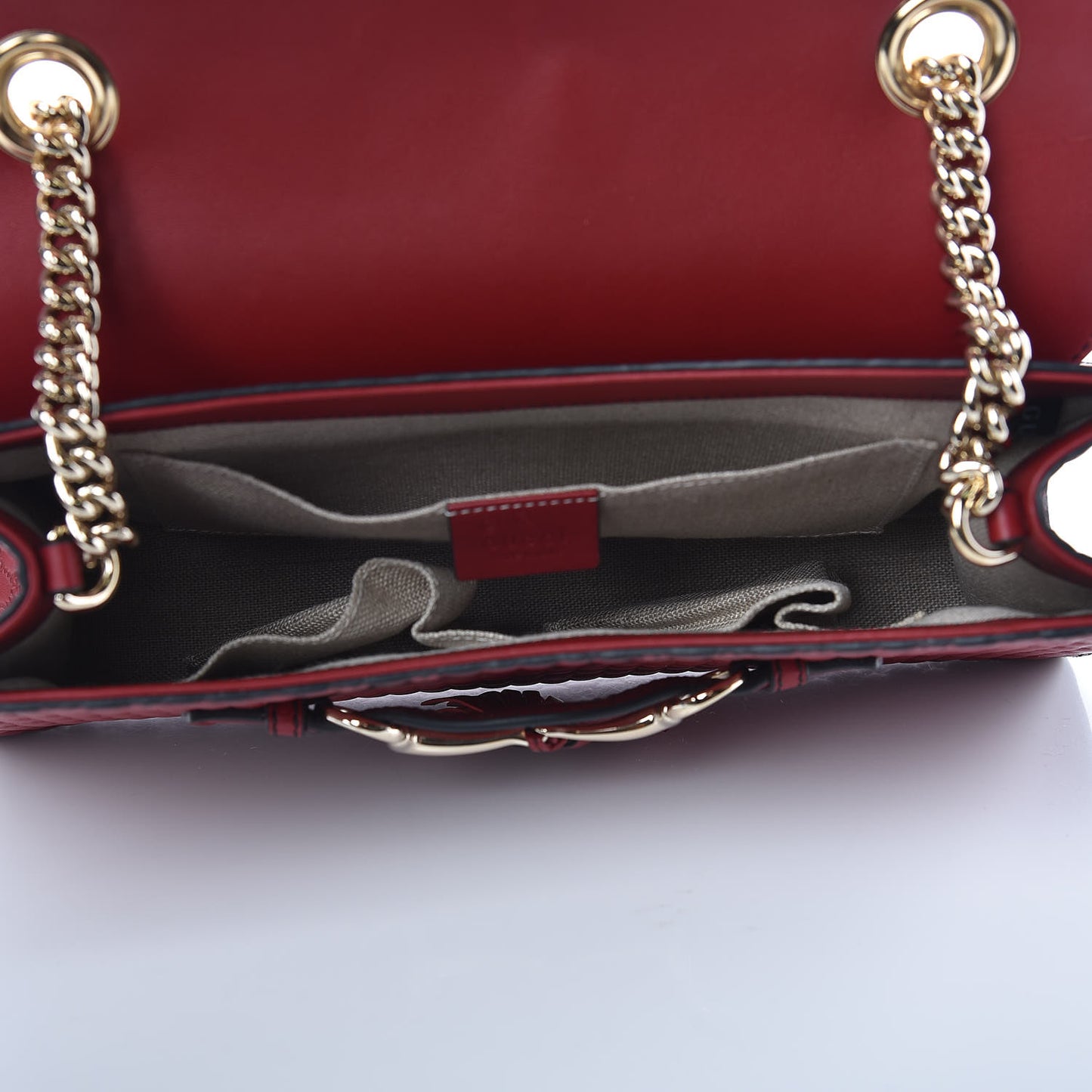 Microguccissima Medium Emily Chain Shoulder Bag Red