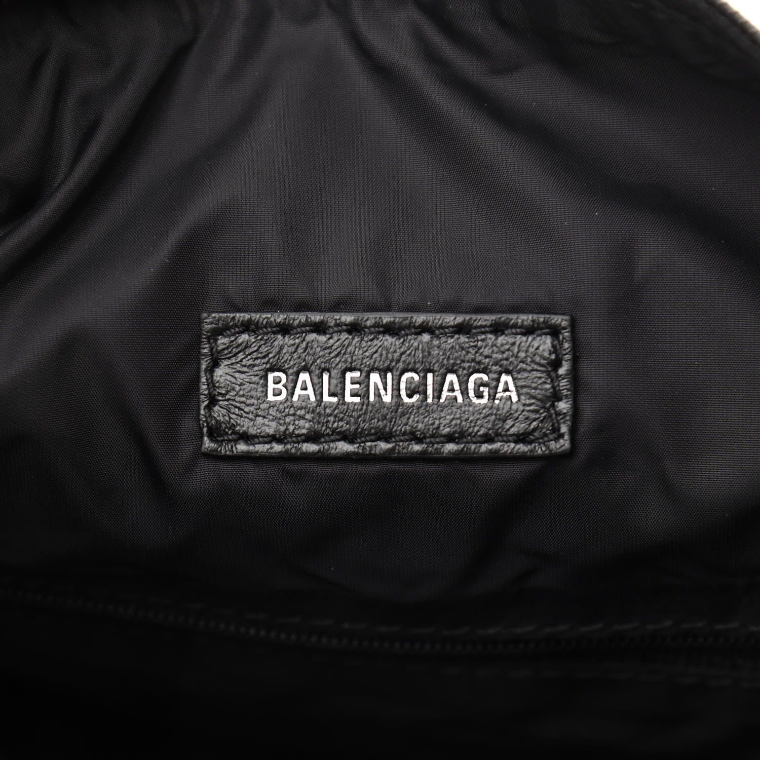 Balenciaga Recycled Sport Nylon Logo Embroidered Large Wheel Sling Bag Fluo Pink Black 6 of 10