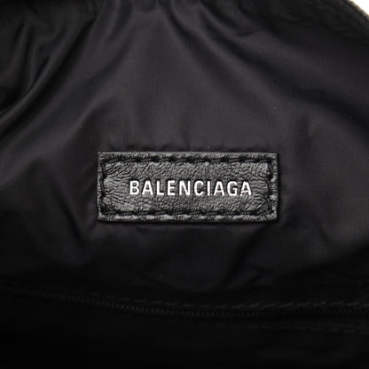 Balenciaga Recycled Sport Nylon Logo Embroidered Large Wheel Sling Bag Fluo Pink Black 6 of 10