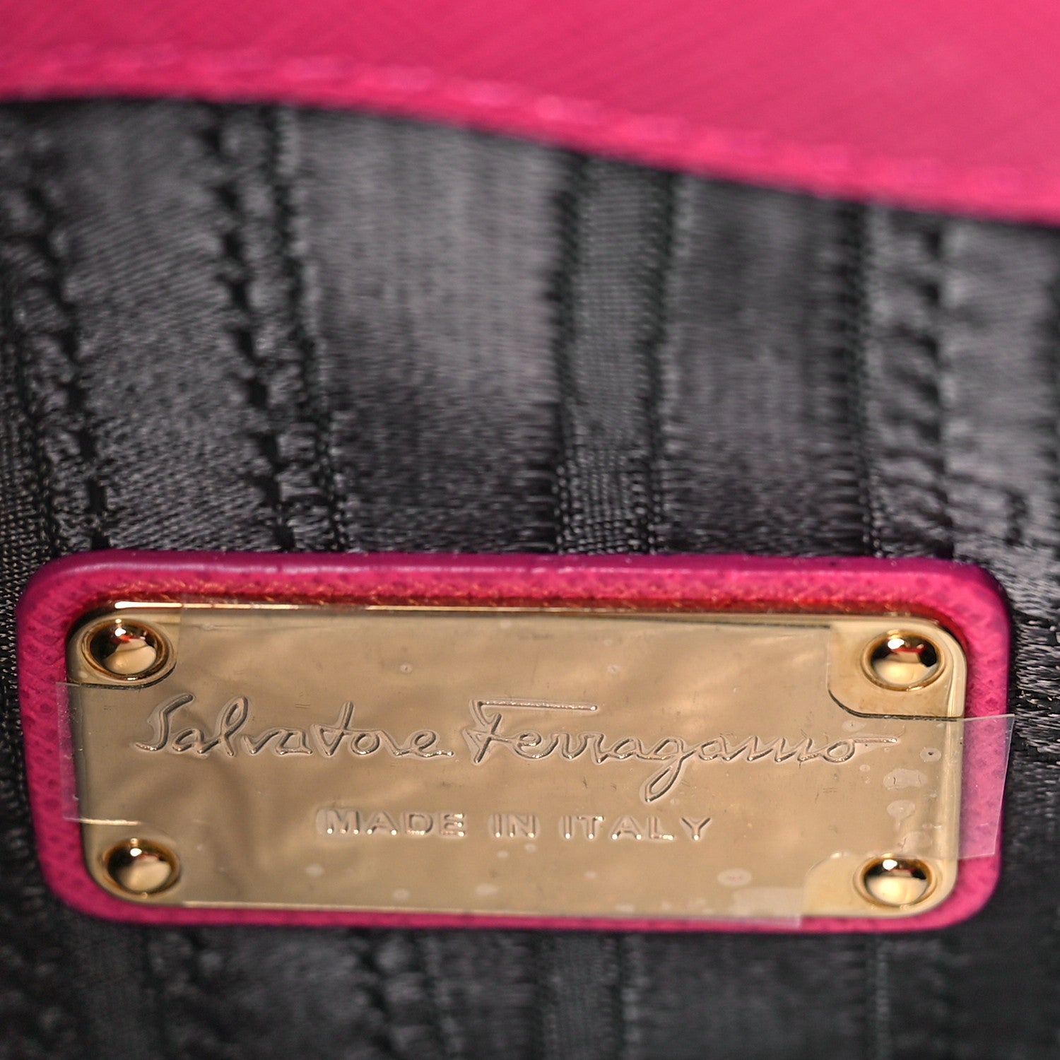 Salvatore Ferragamo Printed Calfskin Beky Tote Pink 6 of 9