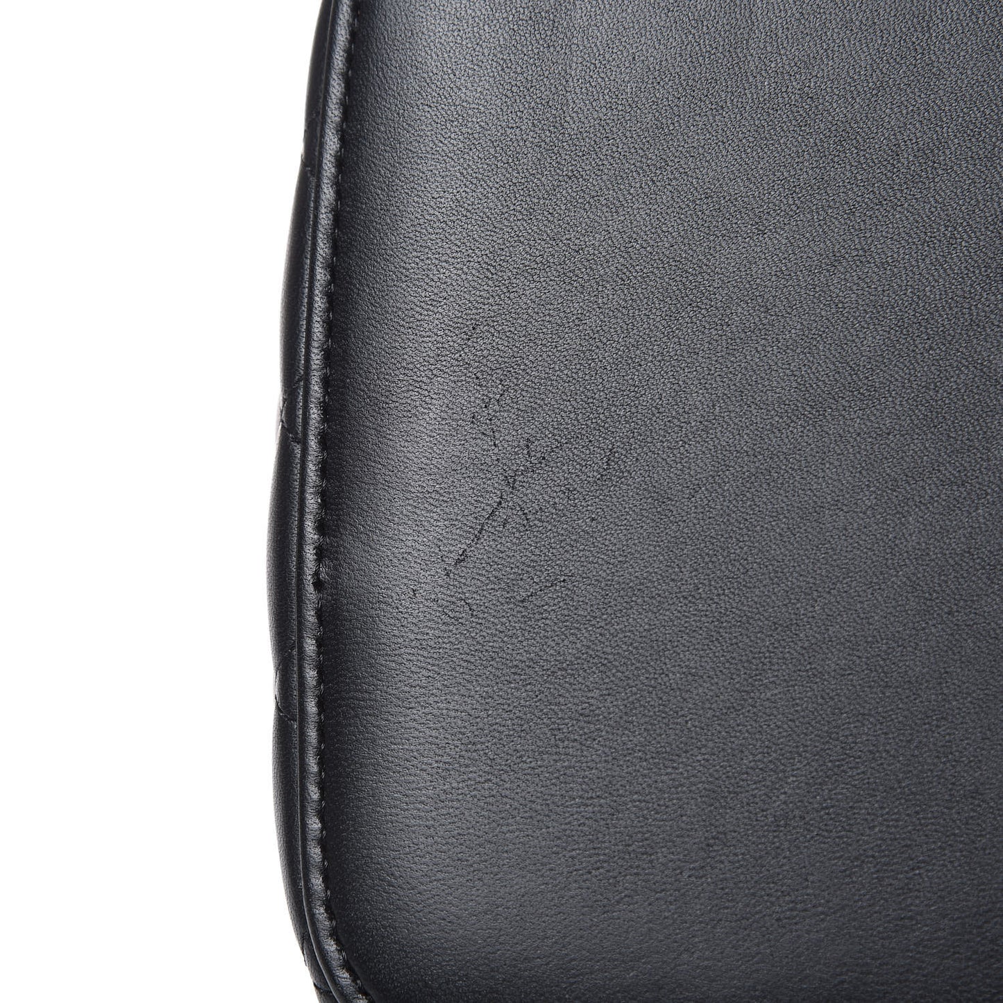 Lambskin Quilted Small Vanity Pouch Black