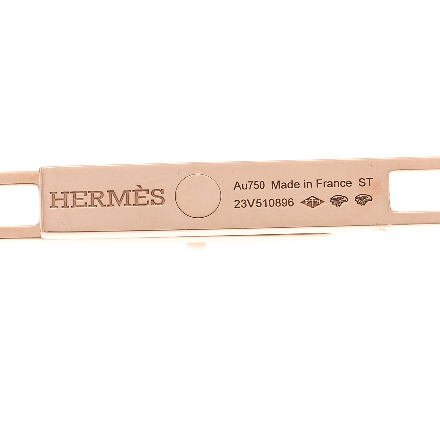 Hermes 18K Rose Gold Diamond Pave PM Kelly Chaine Lariat Necklace ST 4 of 5