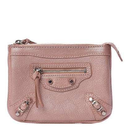 Balenciaga Chevre Classic Silver Hardware M Porte-Monnaie Coin Purse Rose 1 of 7