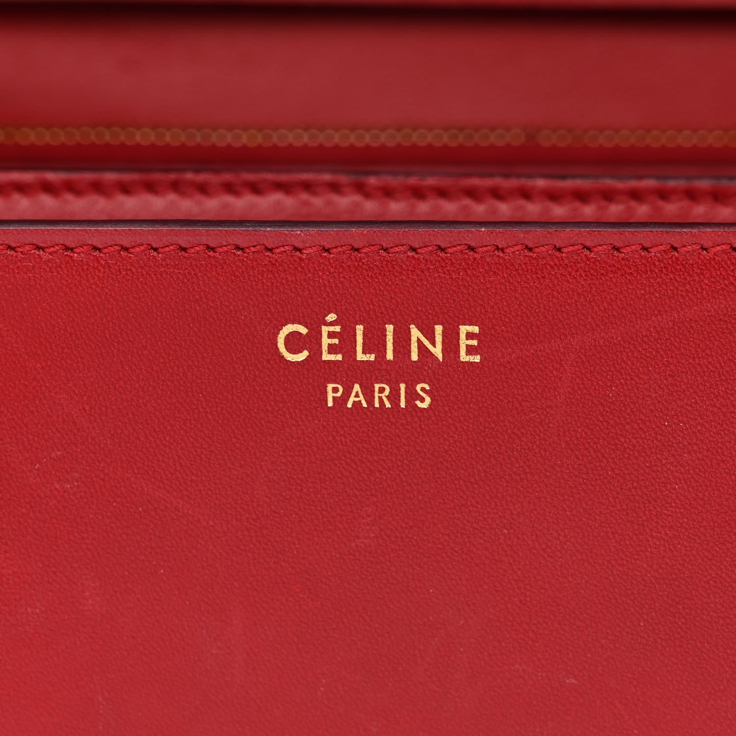 Celine Box Calfskin Medium Classic Box Flap Bag Red 6 of 15