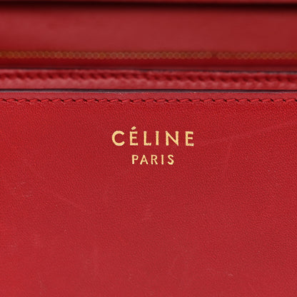 Celine Box Calfskin Medium Classic Box Flap Bag Red 6 of 15