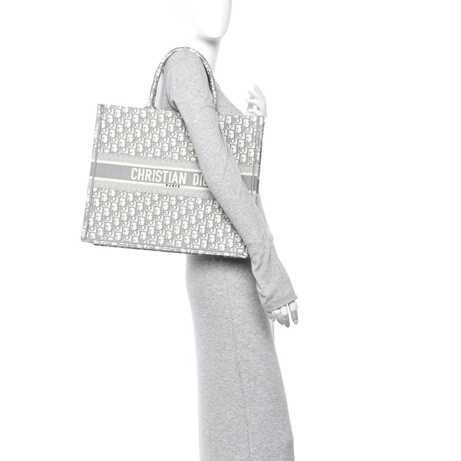 Christian Dior Oblique Large Book Tote Grey 2 of 9