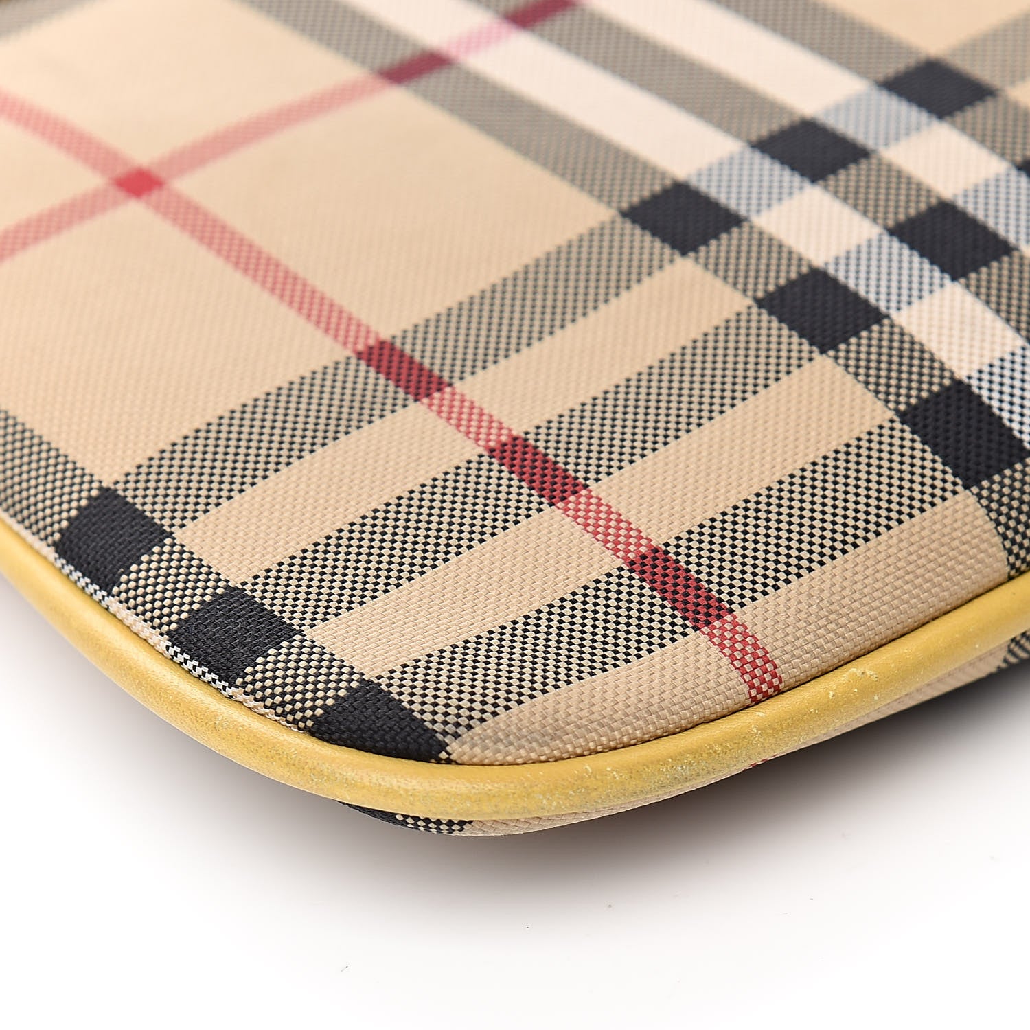 Burberry Horseferry Check Peyton Crossbody Clutch Bag Yellow 7 of 9