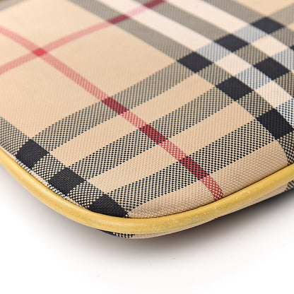 Burberry Horseferry Check Peyton Crossbody Clutch Bag Yellow 7 of 9
