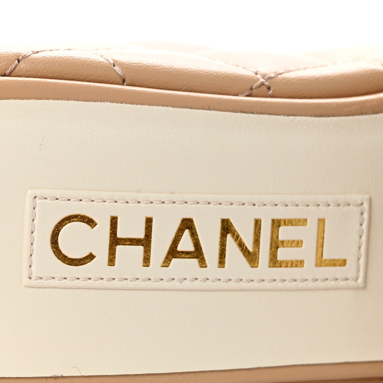 Chanel Lambskin Quilted Camelia CC Wedge Sandal Mules 39 Beige 8 of 10