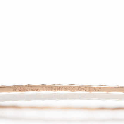 Tiffany 18k Rose Gold Paloma Picasso Hammered Bangle 4 of 4