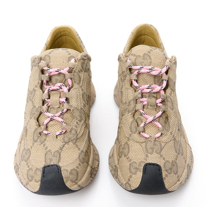 Gucci Ultralight Plume Calfskin Monogram Printed Womens Gucci Run Sneakers 35 Beige Ebony 2 of 10