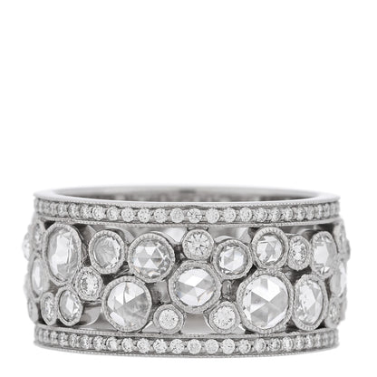 Tiffany Platinum Diamond Cobblestone Band Ring 51 5.75 3 of 5