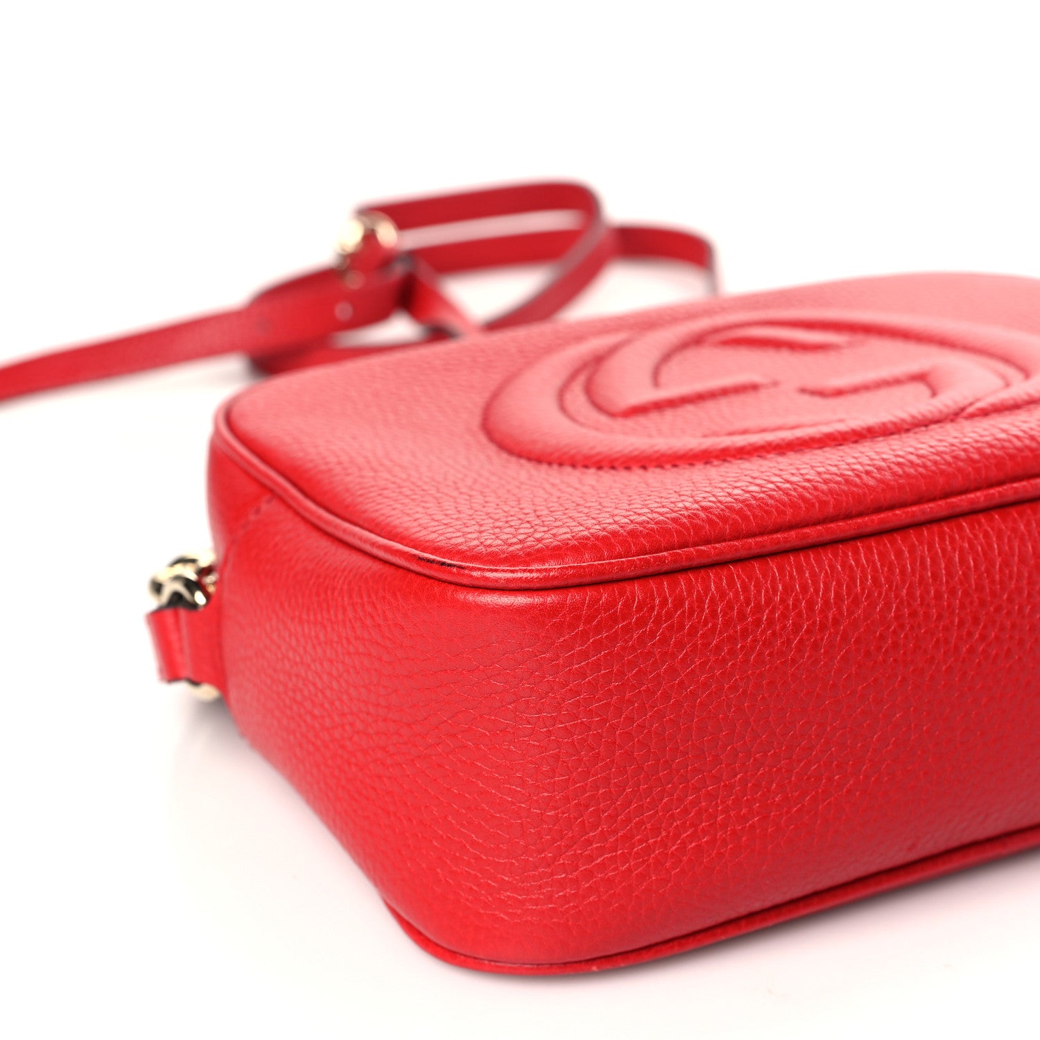 Gucci Pebbled Calfskin Small Soho Disco Bag Vibrant Red 8 of 10