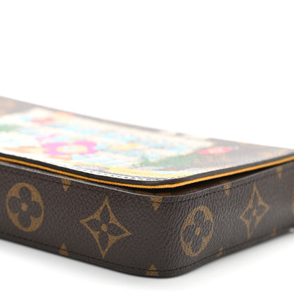 Louis Vuitton Monogram 2022 Christmas Animation New York Soho Pochette Felicie Chain Wallet Yellow 10 of 11
