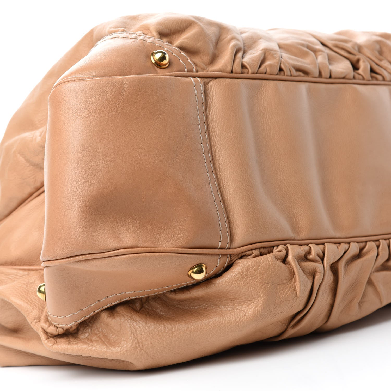 Gucci Calfskin Large Jockey Hobo Tan 6 of 10