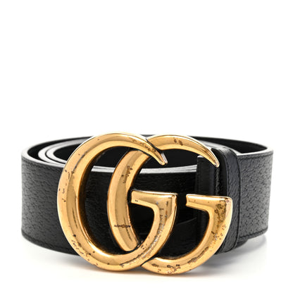 Gucci Textured Calfskin Double G 40mm Belt 95 38 Black 1 of 8