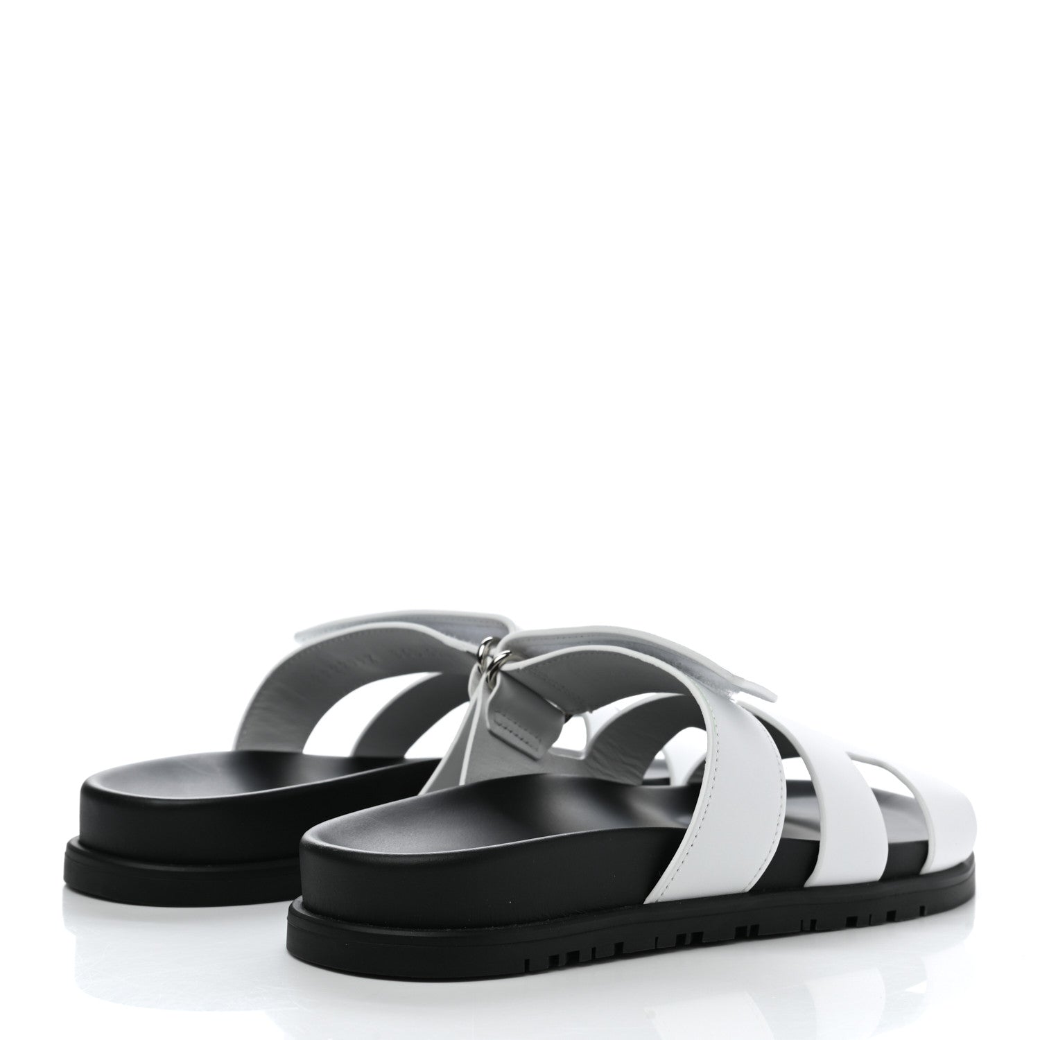 Hermes Calfskin Womens Chypre Sandals 36.5 White 4 of 9