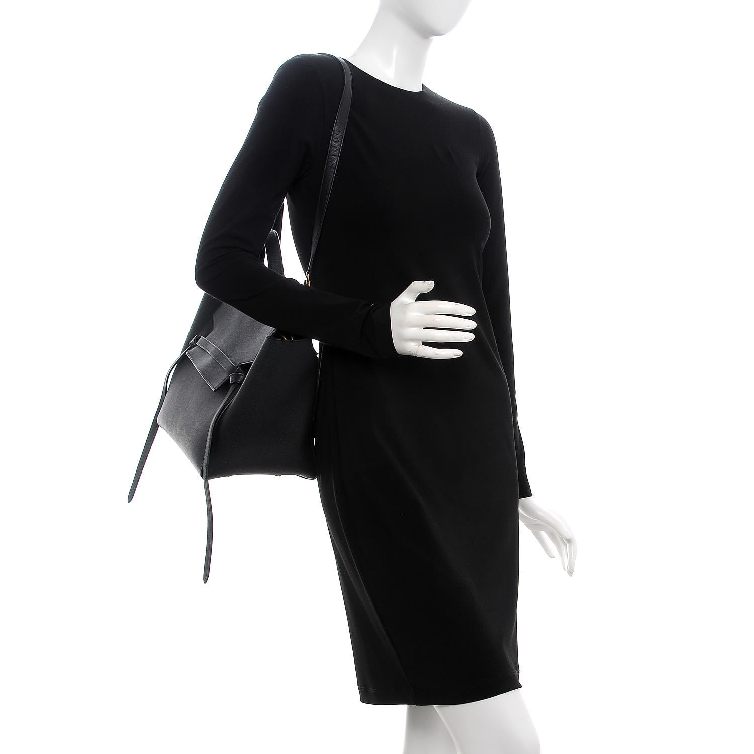 Celine Grained Calfskin Small Belt Bag Black 3 of 8