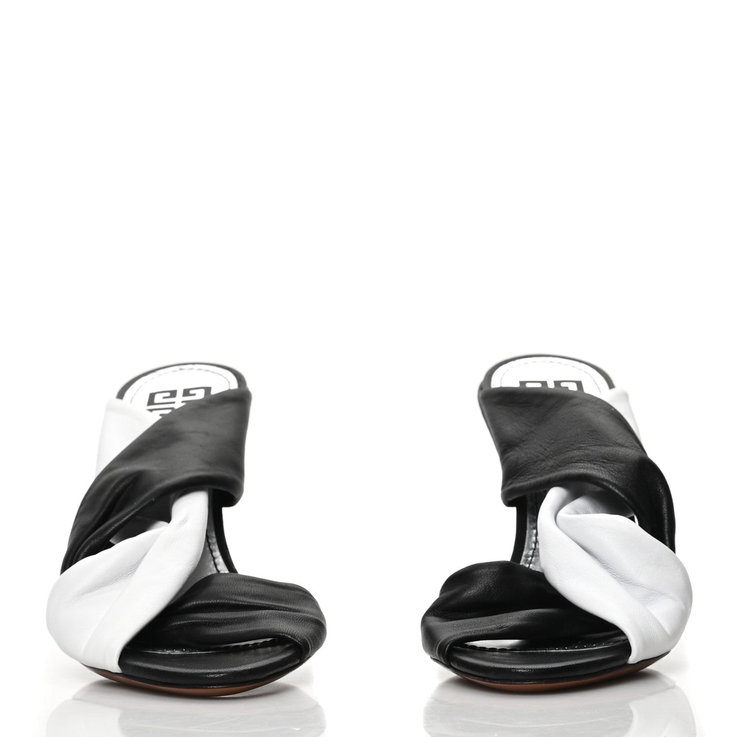 Givenchy Nappa Mule Tie Sandals 36 Black White 2 of 7