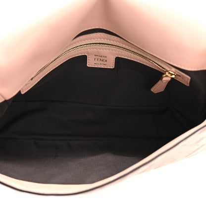 Fendi Nappa FF 1974 Embossed Baguette Rosa Bourbon 5 of 13