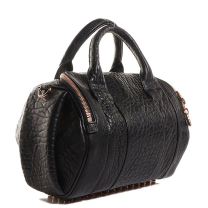 Alexander Wang Pebbled Lambskin Rockie Black w Rose Gold Hardware 3 of 6