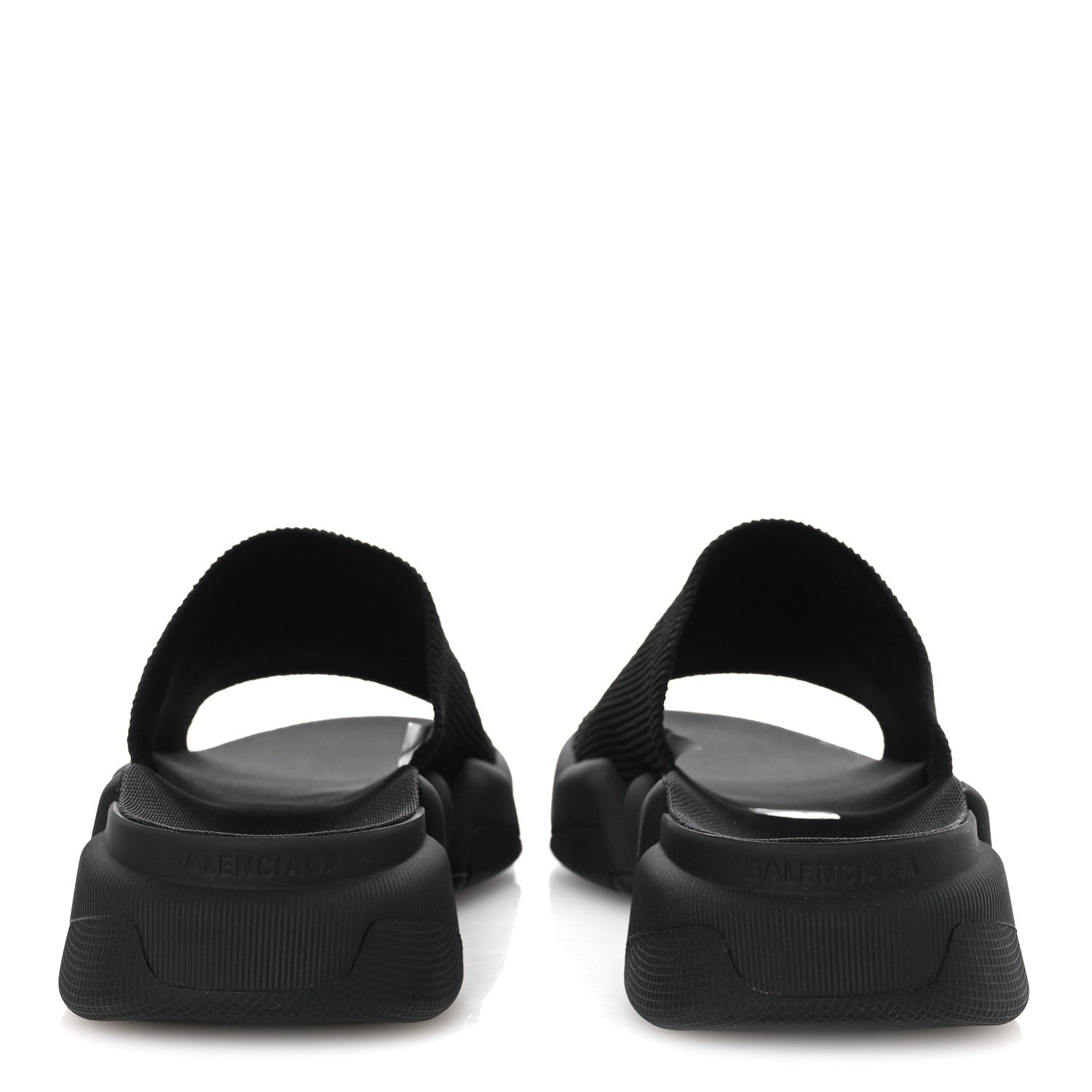 Balenciaga Technical 3D Recycled Knit Womens Speed 2.0 Slide Sandals 39 Black 6 of 11