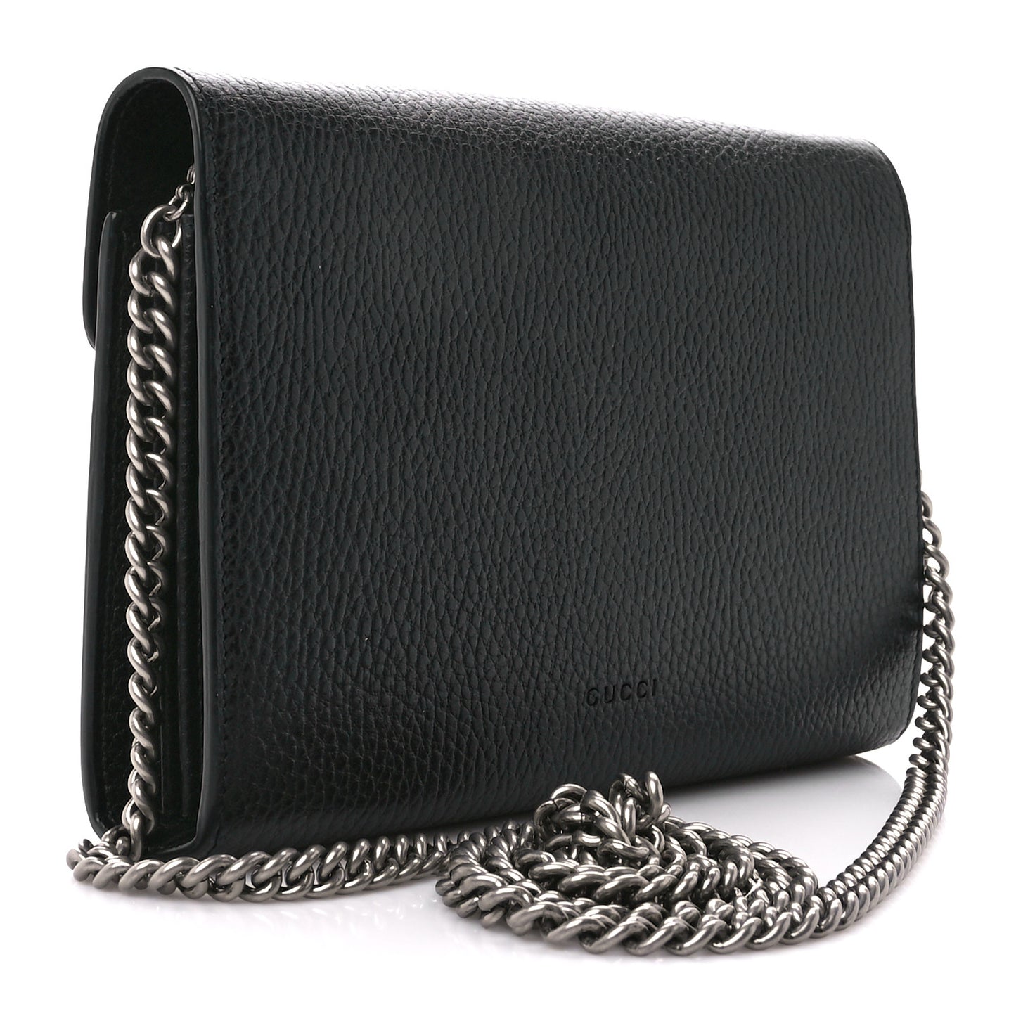 Calfskin Mini Dionysus Chain Wallet Black