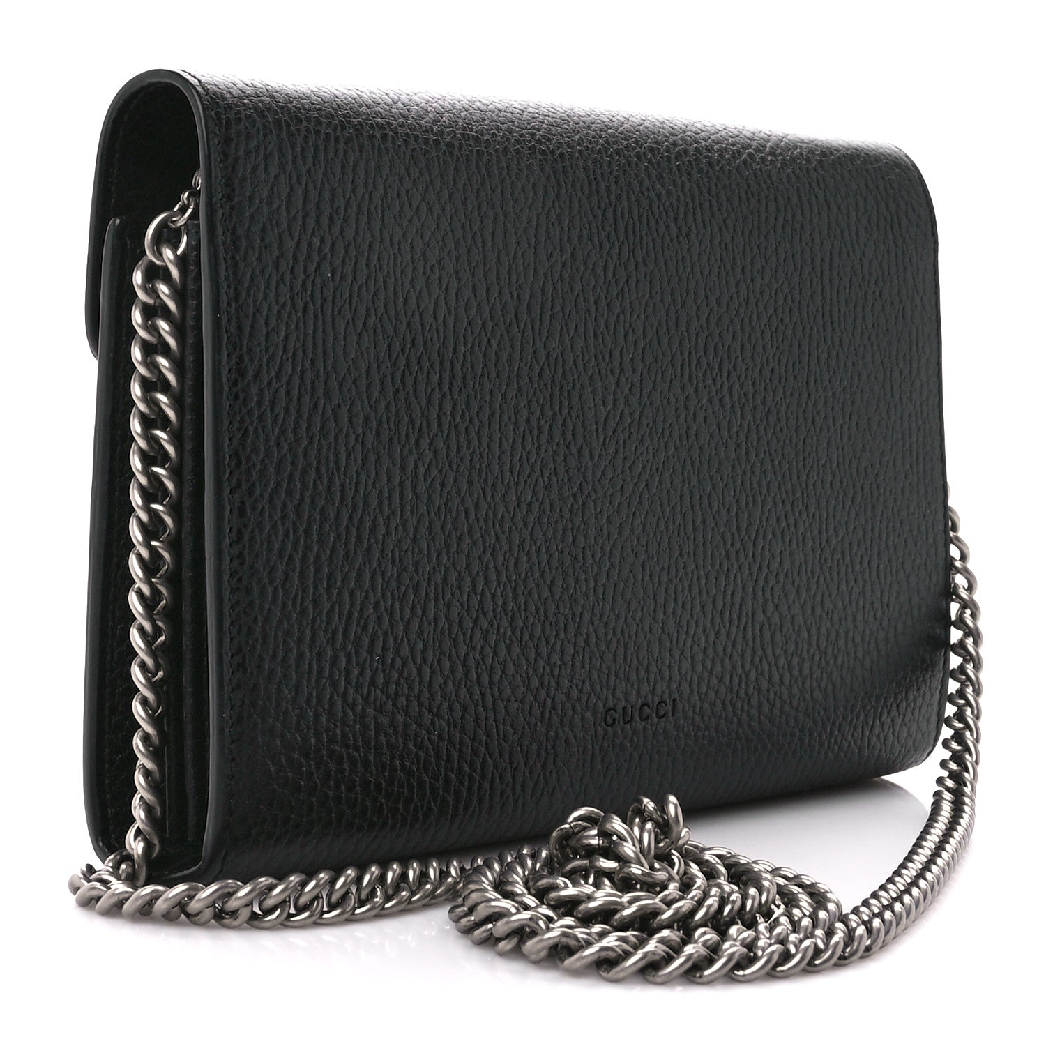 Gucci Calfskin Mini Dionysus Chain Wallet Black 3 of 10
