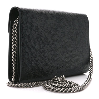 Gucci Calfskin Mini Dionysus Chain Wallet Black 3 of 10