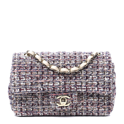 Chanel Tweed Quilted Mini Rectangular Flap Pink 1 of 9