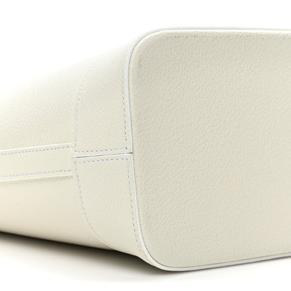 Celine Grained Calfskin Small Cuir Triomphe Bucket Bag White 8 of 11