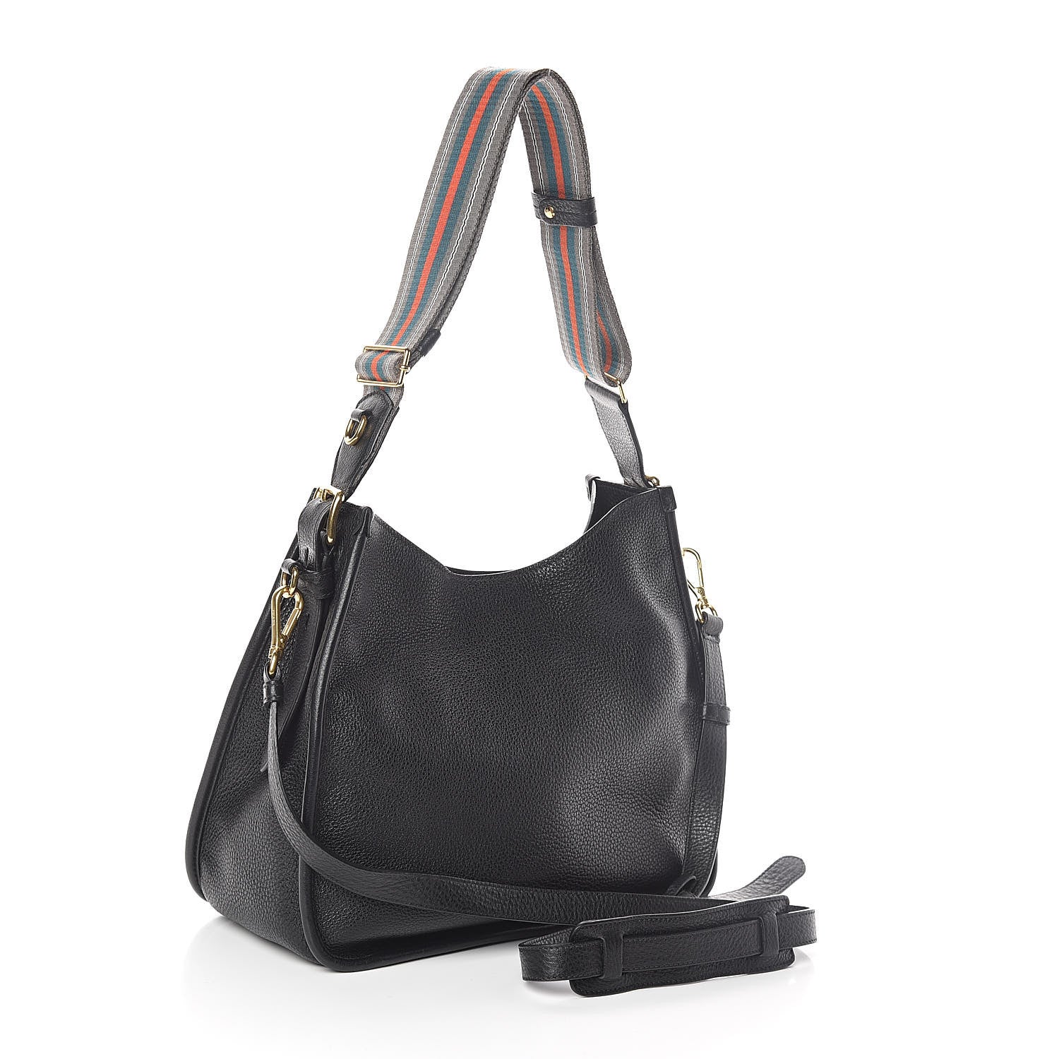 Prada Vitello Daino Hobo Black 3 of 10
