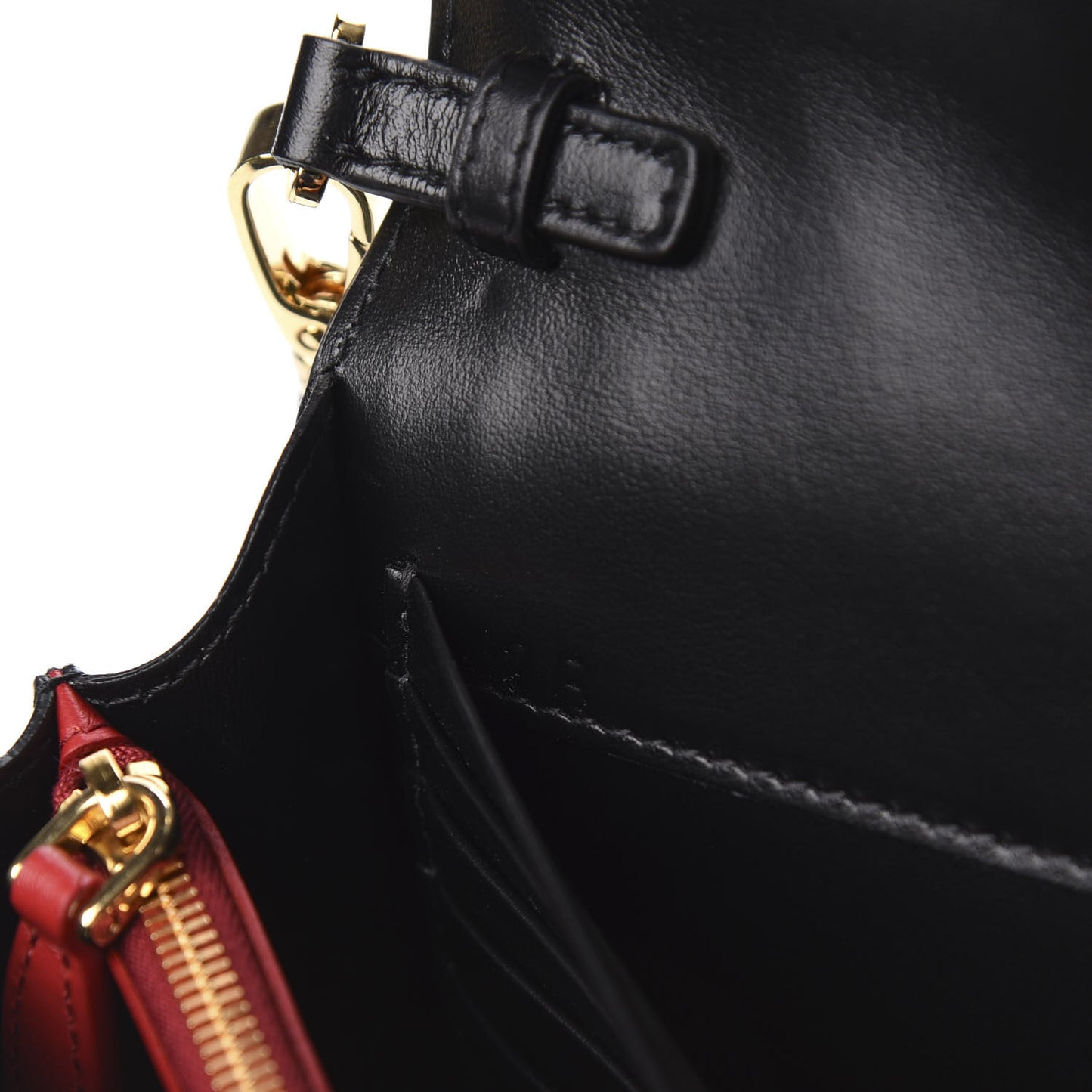 Saffiano Wallet With Shoulder Strap Black