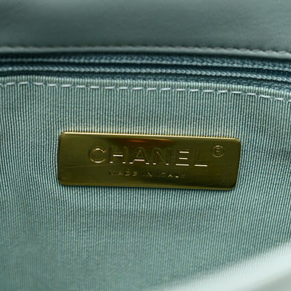 Chanel Goatskin Quilted Medium Chanel 19 Flap Light Green 7 of 10