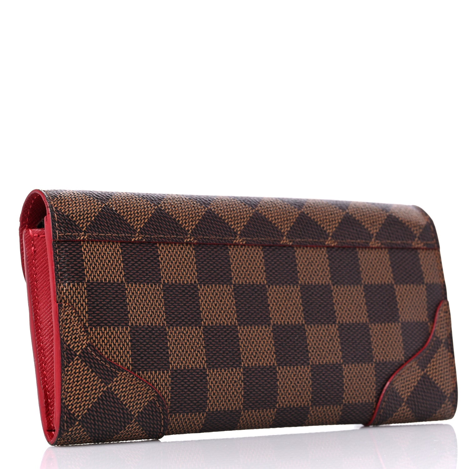 Louis Vuitton Damier Ebene Caissa Wallet Cherry 3 of 10
