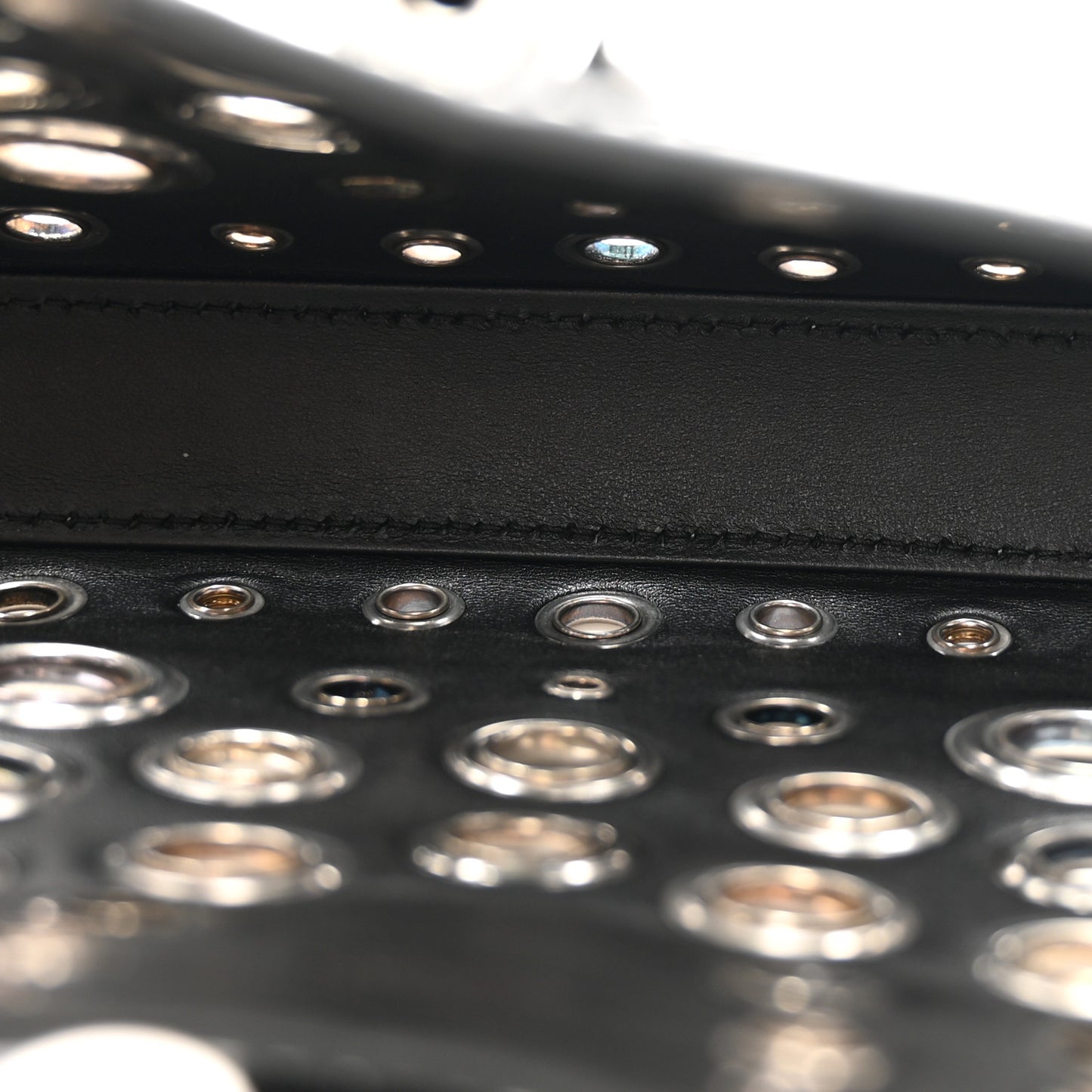Calfskin Ha Ha Ha Jackie 1961 Eyelet Hobo Black