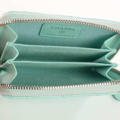 Chanel Patent Calfskin Quilted Zip Coin Purse Light Green 10 of 16