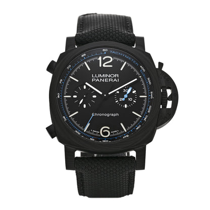 Panerai Carbon Fiber Fabric 44mm Luminor Chrono Carbotech Chronograph Automatic Watch Black PAM01219 1 of 4