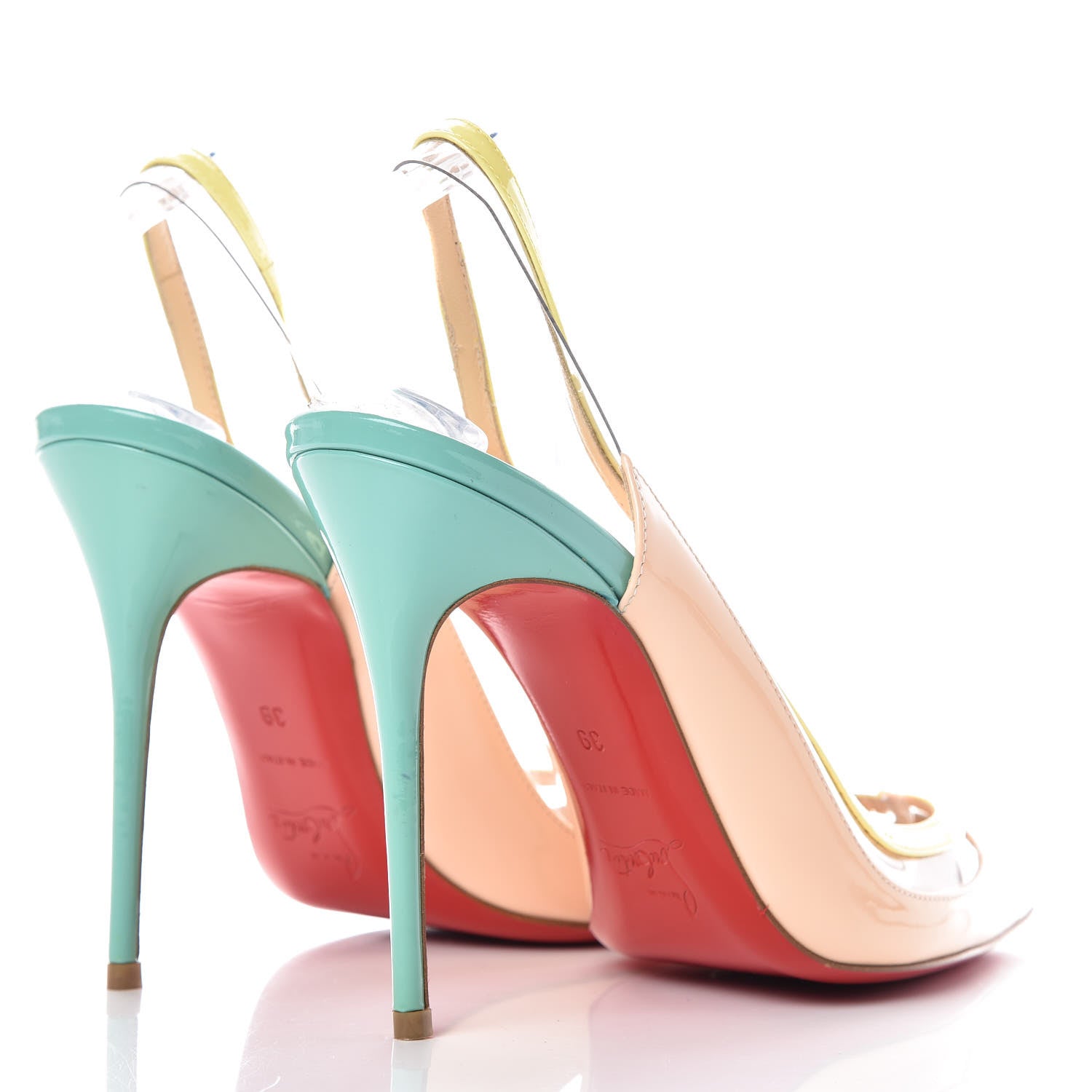 Christian Louboutin Patent PVC Paulina 100 Pumps 39 Poudre 4 of 10